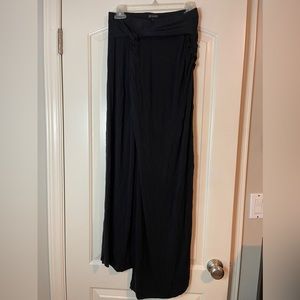 H by Halston black long skirt